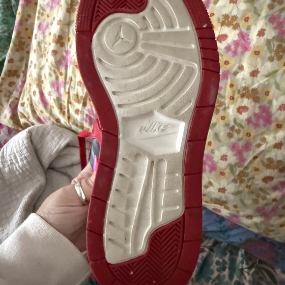 Nike women's Jordan grey and sail red Air One Low Elevate UNLV sz7 in guc - Picture 7 of 9